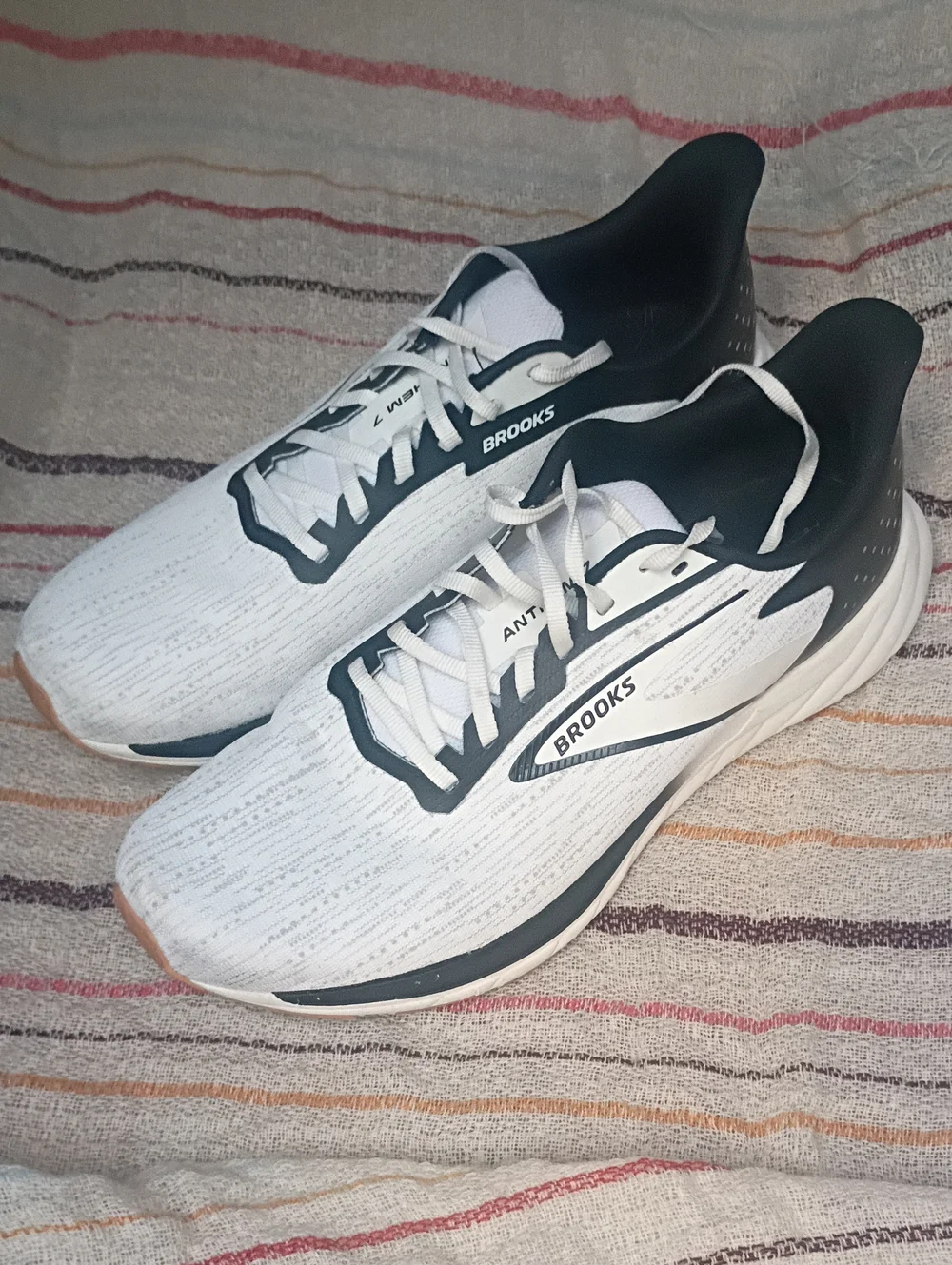 Brooks White and Black Men’s Athletic Running Shoes